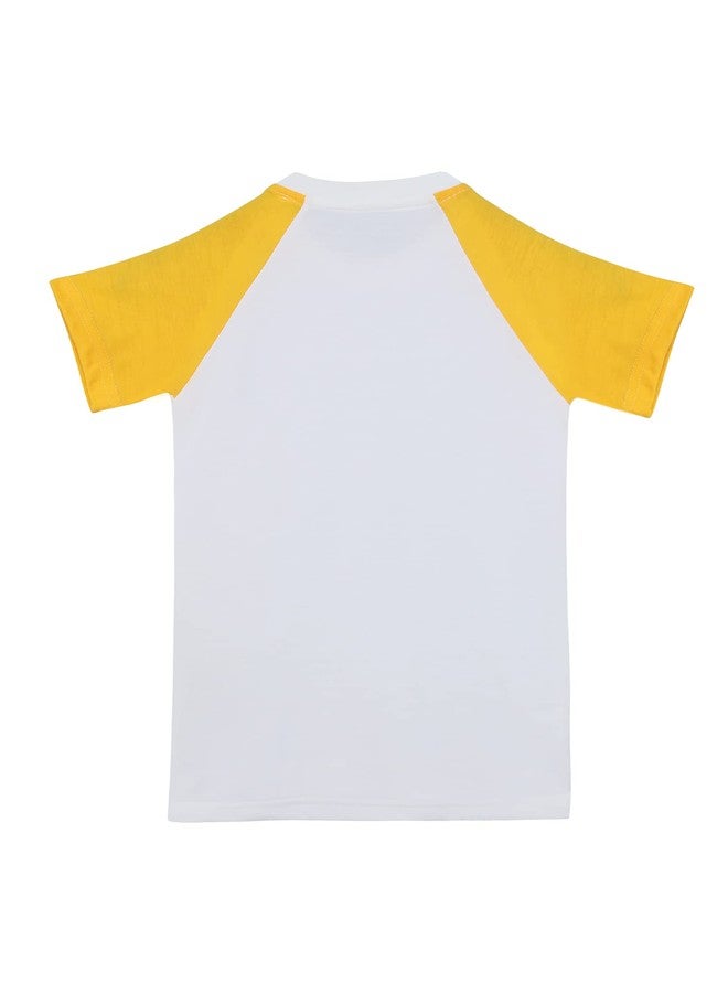 RISH Tshirt for Boys and Kids | Super Soft Cotton Fabric Trex Cooler Sleighs Printed Casuals - Mustard 5-6 Years - Image 2